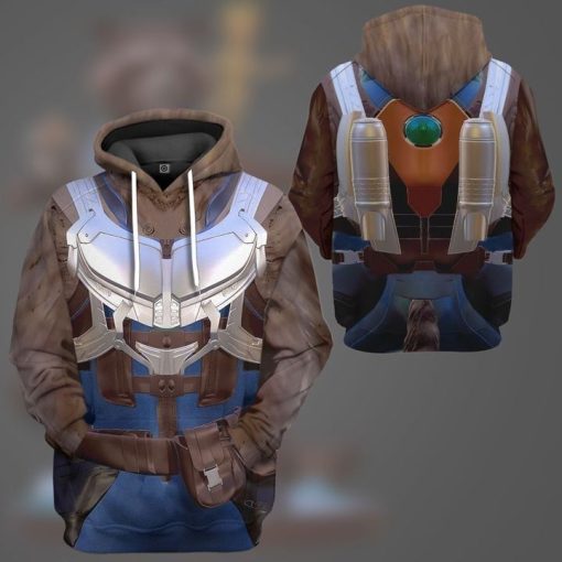 Gearhumans 3D Guardian Of The Galaxy Rocket Racoon Costume Custom Tshirt Hoodie Apparel 5 Gearhumans 3D Guardian Of The Galaxy Rocket Racoon Costume Custom Tshirt Hoodie Apparel - Image 5