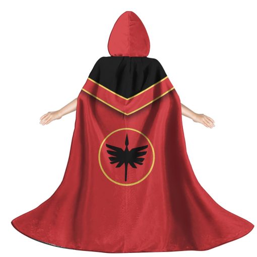 Gearhumans 3D Red Power Rangers Mystic Force Custom Hooded Cloak - Image 2
