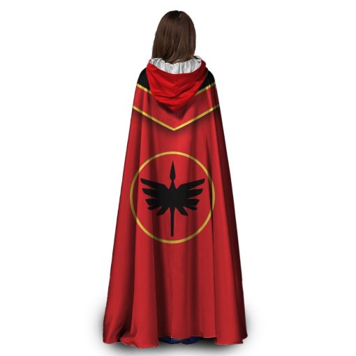 Gearhumans 3D Red Power Rangers Mystic Force Custom Hooded Cloak - Image 6