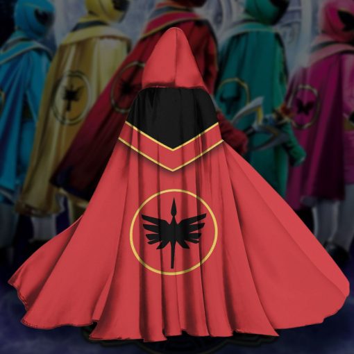 Gearhumans 3D Red Power Rangers Mystic Force Custom Hooded Cloak - Image 7