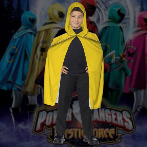 Gearhumans 3D Yellow Power Rangers Mystic Force Custom Hooded Cloak - Image 10