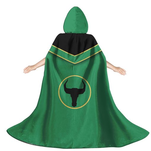 Gearhumans 3D Green Power Rangers Mystic Force Custom Hooded Cloak - Image 2
