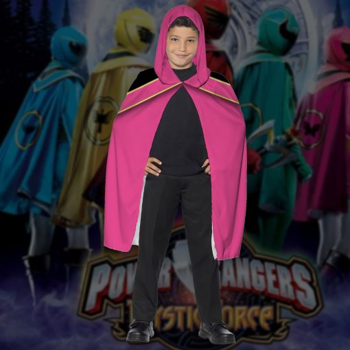 Gearhumans 3D Pink Power Rangers Mystic Force Custom Hooded Cloak - Image 8