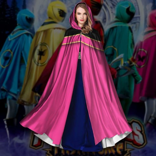 Gearhumans 3D Pink Power Rangers Mystic Force Custom Hooded Cloak - Image 7