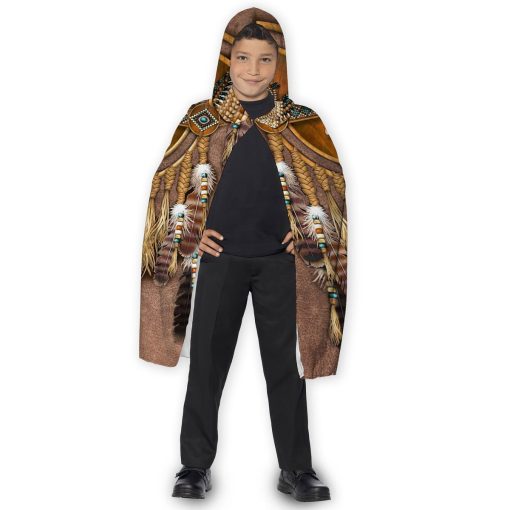 Gearhumans 3D Native American Custom Hooded Cloak - Image 3