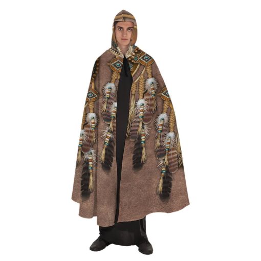Gearhumans 3D Native American Custom Hooded Cloak - Image 4