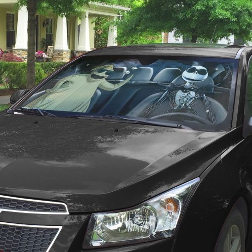 Gearhumans 3D Nightmare Before Christmas Jack Oogie Boogie Custom Car Auto Sunshade - Image 4