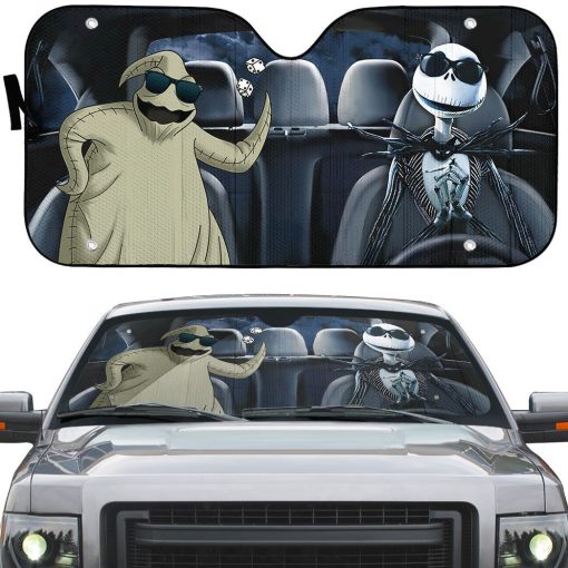 Gearhumans 3D Nightmare Before Christmas Jack Oogie Boogie Custom Car Auto Sunshade - Image 2