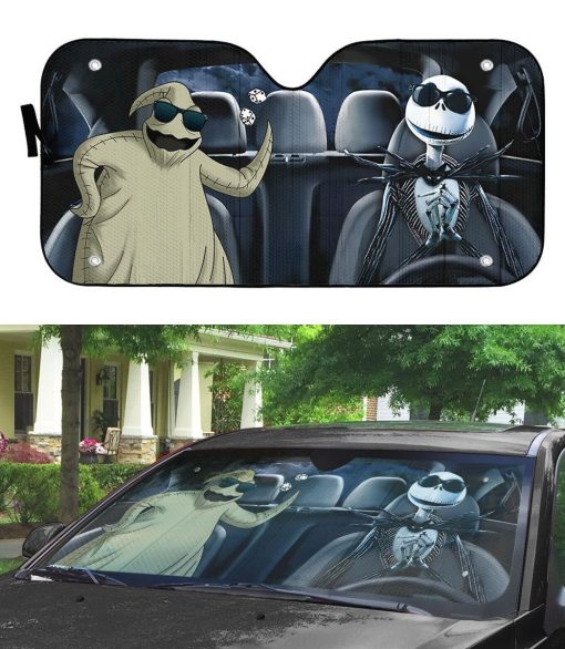 Gearhumans 3D Nightmare Before Christmas Jack Oogie Boogie Custom Car Auto Sunshade - Image 3