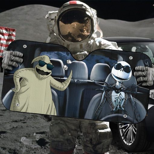Gearhumans 3D Nightmare Before Christmas Jack Oogie Boogie Custom Car Auto Sunshade - Image 5