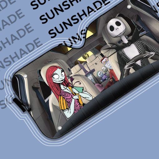 Gearhumans 3D Nightmare Before Christmas Custom Car Auto Sunshade - Image 8