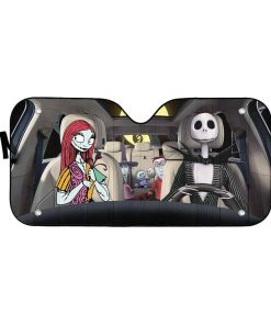 Gearhumans 3D Nightmare Before Christmas Custom Car Auto Sunshade