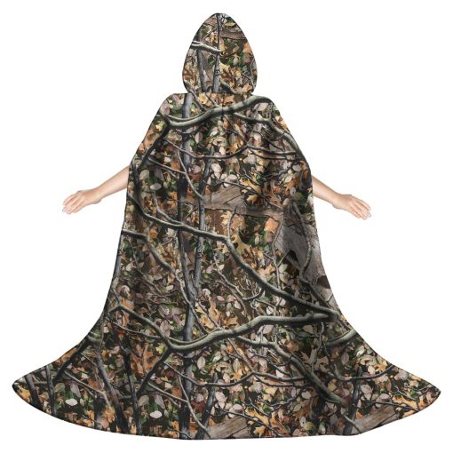 Gearhumans 3D Hunting Camouflage Custom Hooded Cloak - Image 2