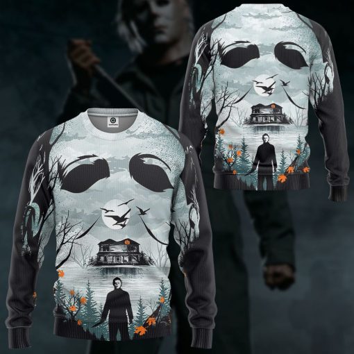 Gearhumans 3D Halloween Michale Myers Custom Apparel