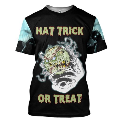 Gearhumans 3D Baseball Hat Trick Or Treat Custom Apparel - Image 3