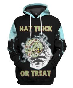 Gearhumans 3D Baseball Hat Trick Or Treat Custom Apparel