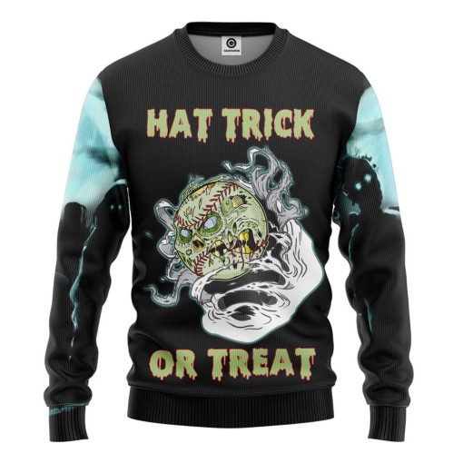 Gearhumans 3D Baseball Hat Trick Or Treat Custom Apparel - Image 2