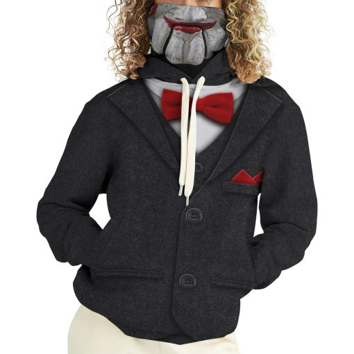 Gearhumans 3D SAW Billy The Puppet Custom Bandana Mask Hoodie - Image 6