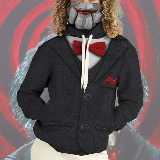 Gearhumans 3D SAW Billy The Puppet Custom Bandana Mask Hoodie - Image 7