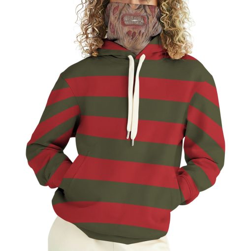 Gearhumans 3D Freddy Krueger Horror Halloween Custom Bandana Mask Hoodie - Image 4