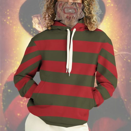 Gearhumans 3D Freddy Krueger Horror Halloween Custom Bandana Mask Hoodie - Image 5
