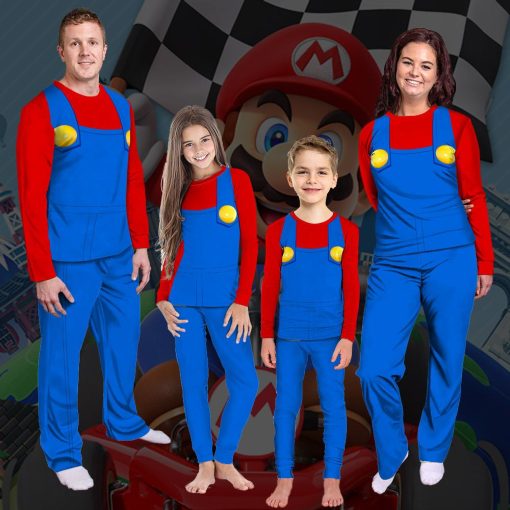 Gearhumans 3D Mario Custom Family Pajama 6 Gearhumans 3D Mario Custom Family Pajama - Image 6
