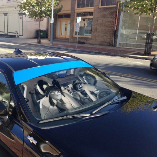 Gearhumans 3D Frankenweenie Custom Car Auto Sunshade - Image 4