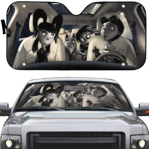 Gearhumans 3D Frankenweenie Custom Car Auto Sunshade - Image 2