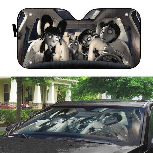 Gearhumans 3D Frankenweenie Custom Car Auto Sunshade - Image 3