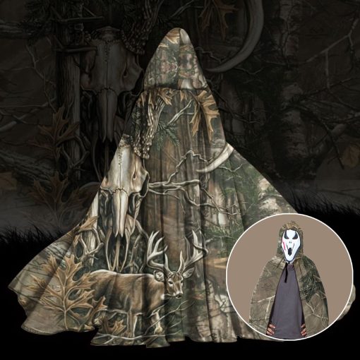 Gearhumans 3D Hunting Camouflage Deer Custom Hooded Cloak - Image 2