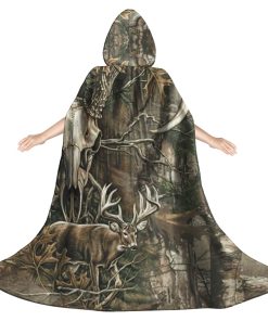 Gearhumans 3D Hunting Camouflage Deer Custom Hooded Cloak