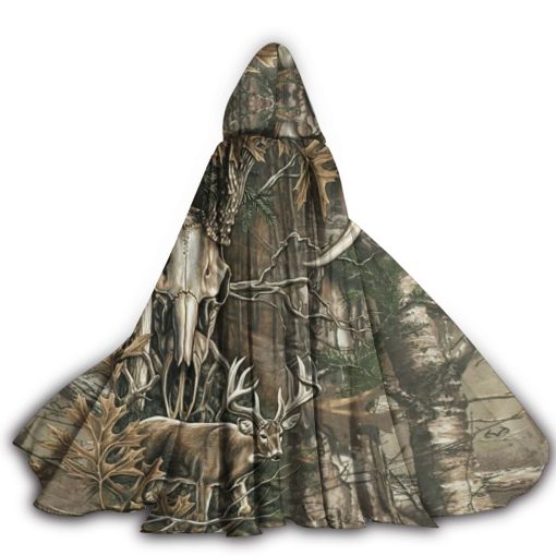Gearhumans 3D Hunting Camouflage Deer Custom Hooded Cloak - Image 4
