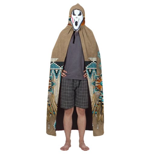 Gearhumans 3D Native American Custom Hooded Cloak