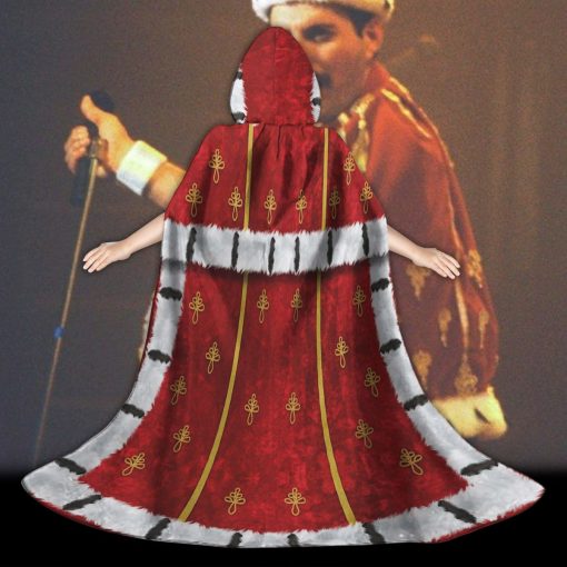 Gearhumans 3D Freddie Merc Queen Cape Custom Hooded Cloak