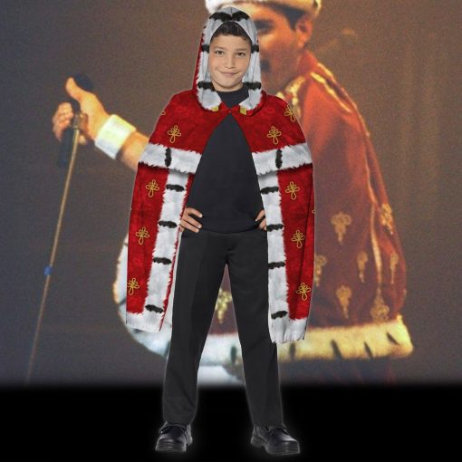 Gearhumans 3D Freddie Merc Queen Cape Custom Hooded Cloak