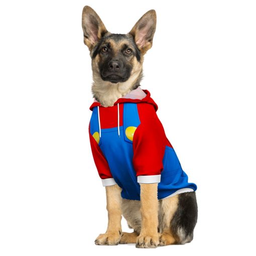 Gearhumans 3D Mario Custom Pet Hoodie