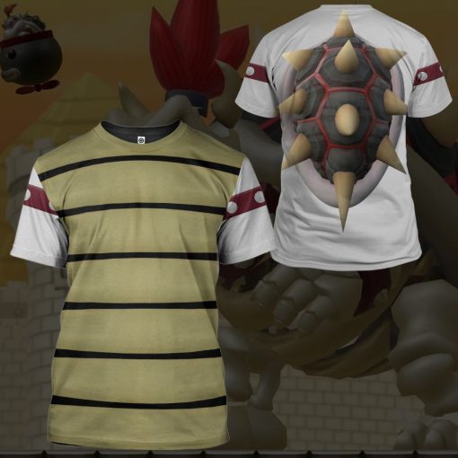 Gearhumans 3D Mario Dry Bowser Custom Tshirt Hoodie Apparel - Image 7