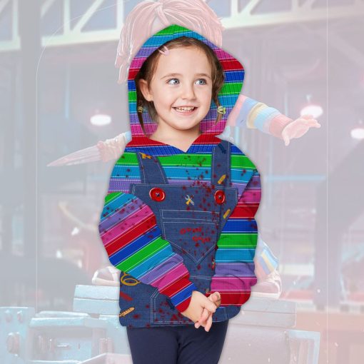 Gearhumans 3D Chucky Childs Play Custom Kid Hoodie 7 Gearhumans 3D Chucky Childs Play Custom Kid Hoodie - Image 7