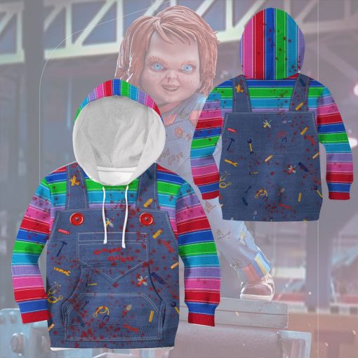Gearhumans 3D Chucky Childs Play Custom Kid Hoodie 9 Gearhumans 3D Chucky Childs Play Custom Kid Hoodie - Image 9