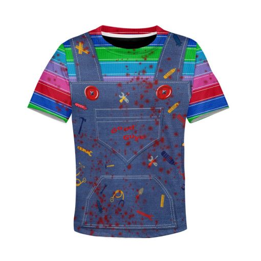 Gearhumans 3D Chucky Childs Play Custom Kid Hoodie 3 Gearhumans 3D Chucky Childs Play Custom Kid Hoodie - Image 3