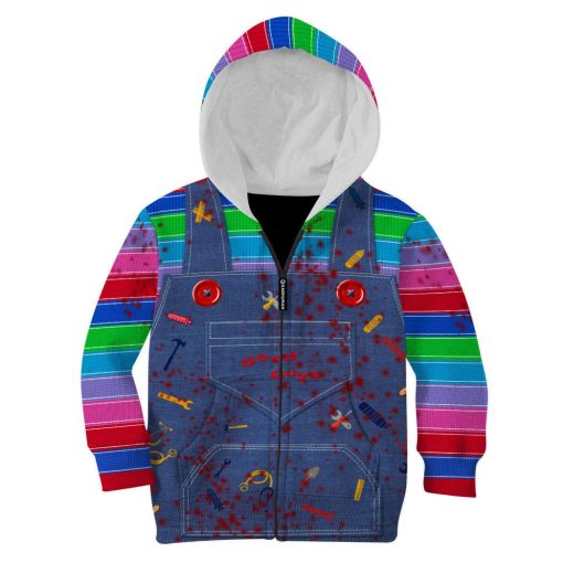 Gearhumans 3D Chucky Childs Play Custom Kid Hoodie 4 Gearhumans 3D Chucky Childs Play Custom Kid Hoodie - Image 4