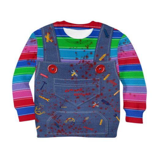 Gearhumans 3D Chucky Childs Play Custom Kid Hoodie 2 Gearhumans 3D Chucky Childs Play Custom Kid Hoodie - Image 2