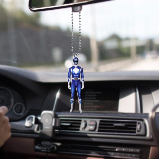 Gearhumans 3D Mighty Morphin Blue Power Rangers Custom Christmas Ornament - Image 3