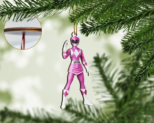 Gearhumans 3D Mighty Morphin Pink Power Rangers Custom Christmas Ornament 1 Gearhumans 3D Mighty Morphin Pink Power Rangers Custom Christmas Ornament