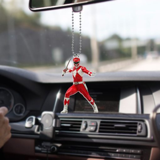 Gearhumans 3D Mighty Morphin Red Power Rangers Custom Christmas Ornament - Image 3
