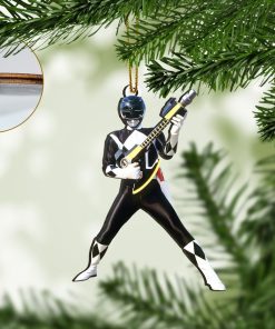 Gearhumans 3D Mighty Morphin Black Power Rangers Custom Christmas Ornament