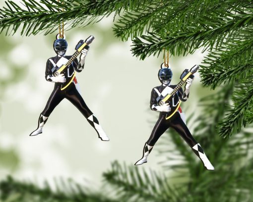 Gearhumans 3D Mighty Morphin Black Power Rangers Custom Christmas Ornament - Image 2