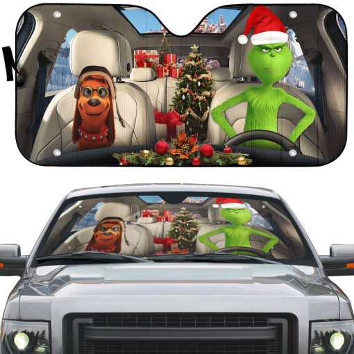 Gearhumans 3D Max The Dog And Grinch Ver 1 Custom Car Auto Sunshade - Image 3