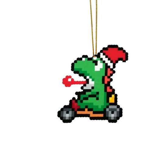 Gearhumans 3D Merry Christmas Yoshi 8 bit Go Go Custom Ornaments