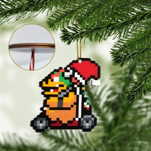 Gearhumans 3D Merry Christmas Bowser 8 bit Go Go Custom Ornaments 2 Gearhumans 3D Merry Christmas Bowser 8 bit Go Go Custom Ornaments - Image 2